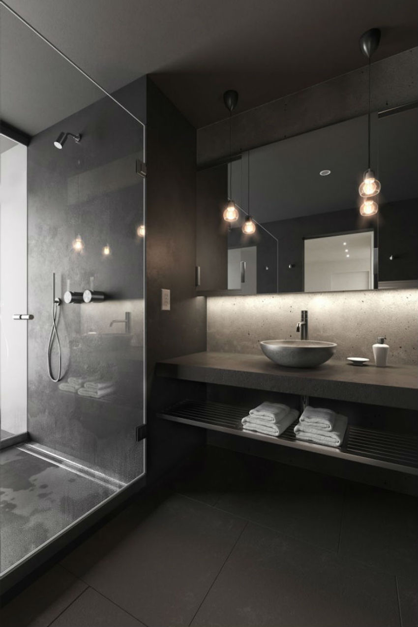 10 Elegant Black Bathroom Design Ideas That Will Inspire You ➤To see more Luxury Bathroom ideas visit us at www.luxurybathrooms.eu #luxurybathrooms #homedecorideas #bathroomideas @BathroomsLuxury