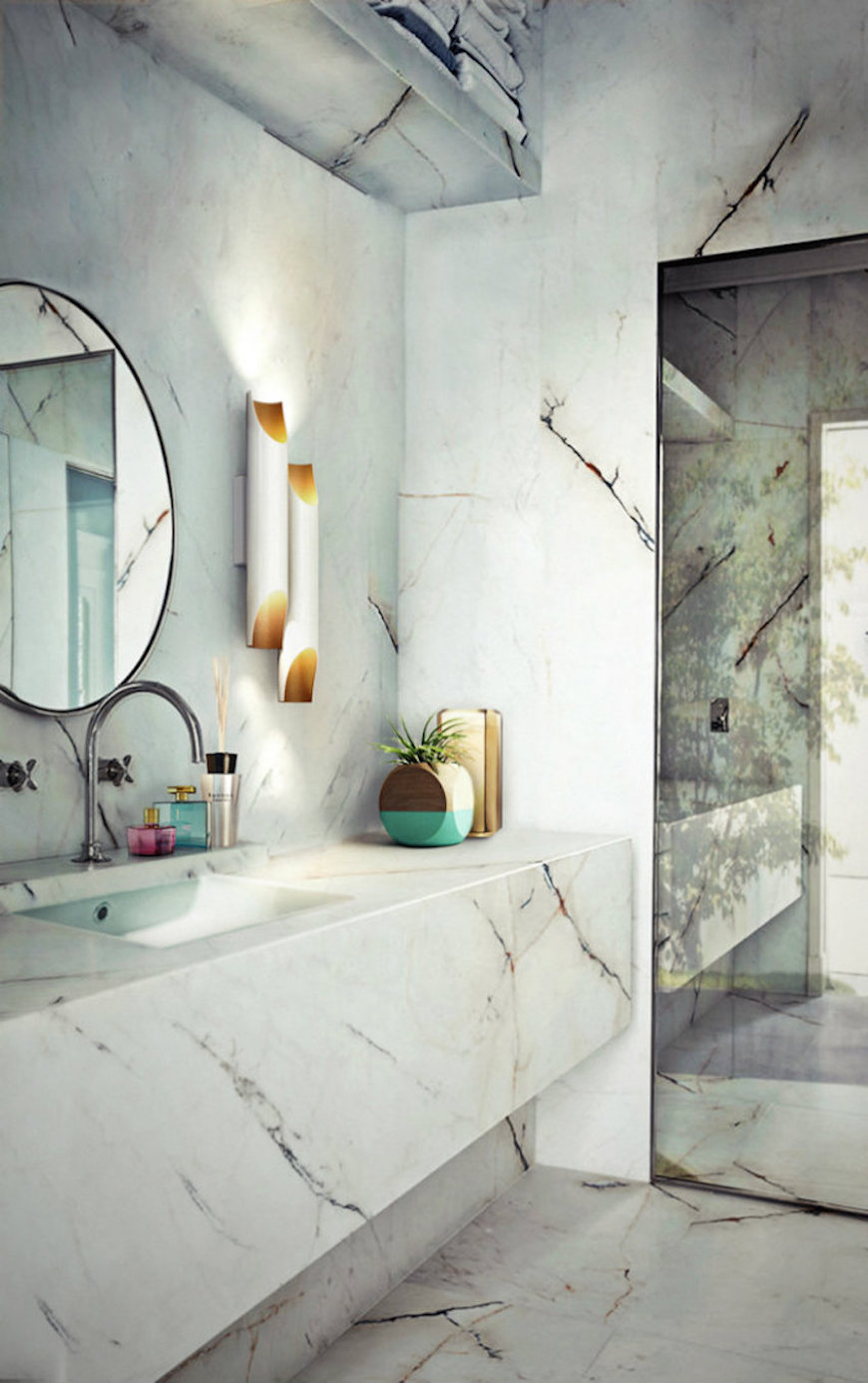 10 Lighting Design Ideas to Embellishing your Industrial Bathroom ➤To see more Luxury Bathroom ideas visit us at www.luxurybathrooms.eu #luxurybathrooms #homedecorideas #bathroomideas @BathroomsLuxury