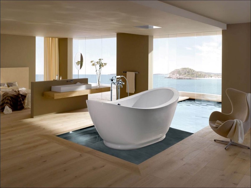 Luxury Bathrooms: 10 Stunning and Luxurious Bathtub Ideas ➤To see more Luxury Bathroom ideas visit us at www.luxurybathrooms.eu #luxurybathrooms #homedecorideas #bathroomideas @BathroomsLuxury