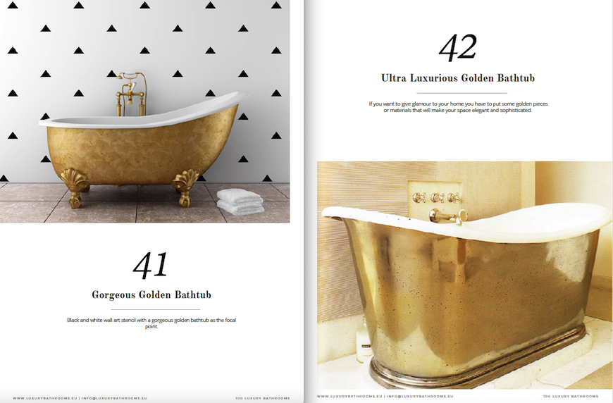 Get Inspired With the Free e-Book "100 Must-See Luxury Bathroom Ideas" ➤To see more Luxury Bathroom ideas visit us at www.luxurybathrooms.eu #luxurybathrooms #homedecorideas #bathroomideas @BathroomsLuxury
