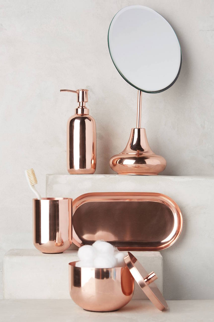 Luxury Bathrooms: Rose Gold is design trend ➤To see more Luxury Bathroom ideas visit us at www.luxurybathrooms.eu #luxurybathrooms #homedecorideas #bathroomideas @BathroomsLuxury