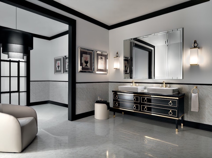 Salone del Mobile 2016: Oasis Presents Exclusive Art Deco Bathroom Designs ➤To see more Luxury Bathroom ideas visit us at www.luxurybathrooms.eu #luxurybathrooms #homedecorideas #bathroomideas @BathroomsLuxury