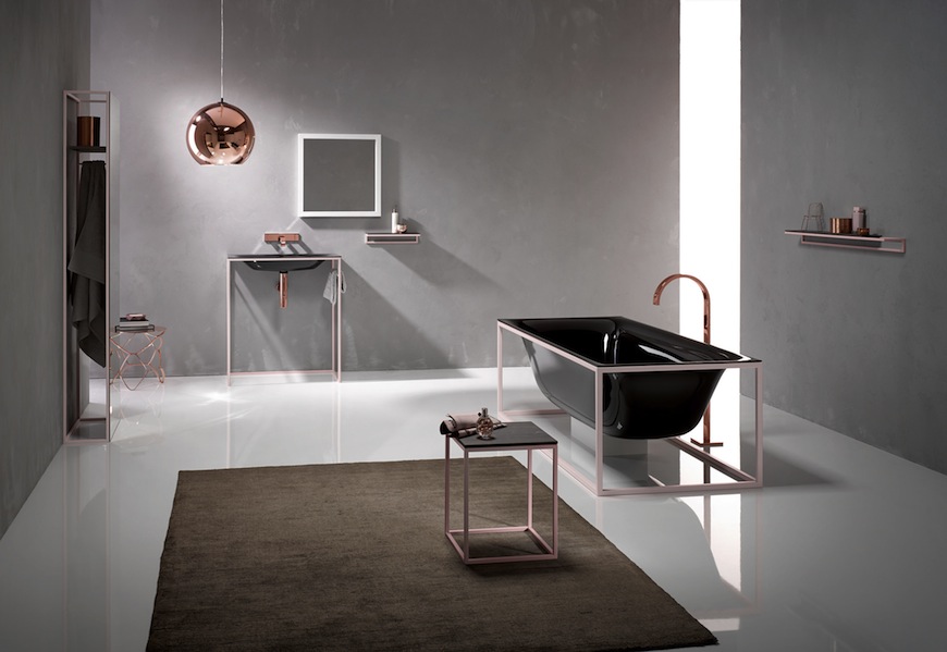 5 Luxury Bathroom Ideas with Stunning Side Tables ➤To see more Luxury Bathroom ideas visit us at www.luxurybathrooms.eu #luxurybathrooms #homedecorideas #bathroomideas @BathroomsLuxury