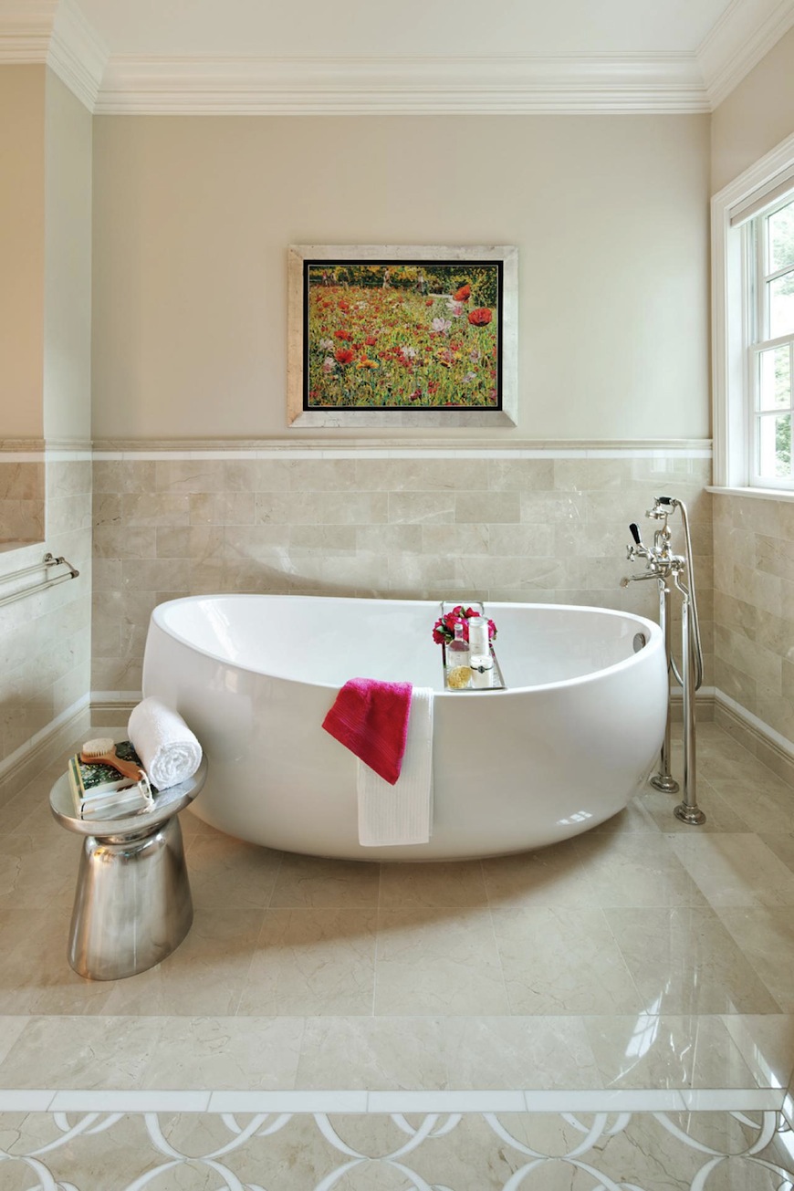 5 Luxury Bathroom Ideas with Stunning Side Tables ➤To see more Luxury Bathroom ideas visit us at www.luxurybathrooms.eu #luxurybathrooms #homedecorideas #bathroomideas @BathroomsLuxury