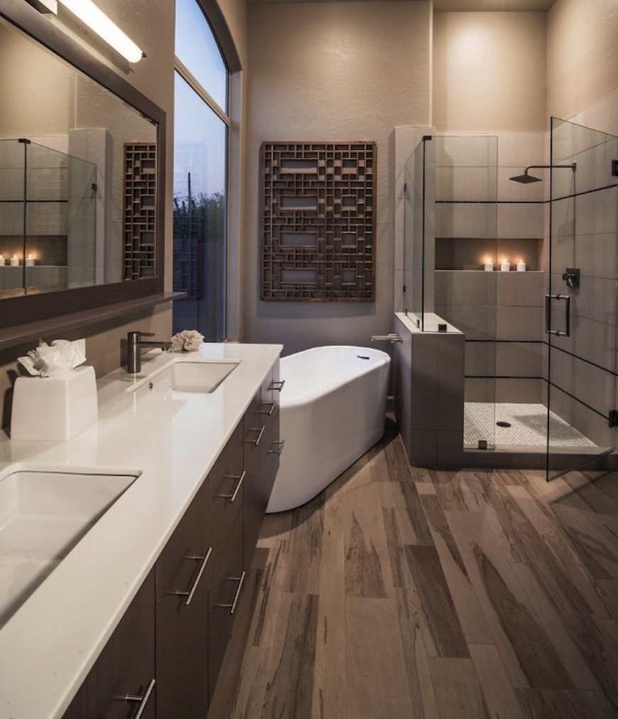 10 Stunning Transitional Bathroom Design Ideas to Inspire You ➤To see more Luxury Bathroom ideas visit us at www.luxurybathrooms.eu #luxurybathrooms #homedecorideas #bathroomideas @BathroomsLuxury