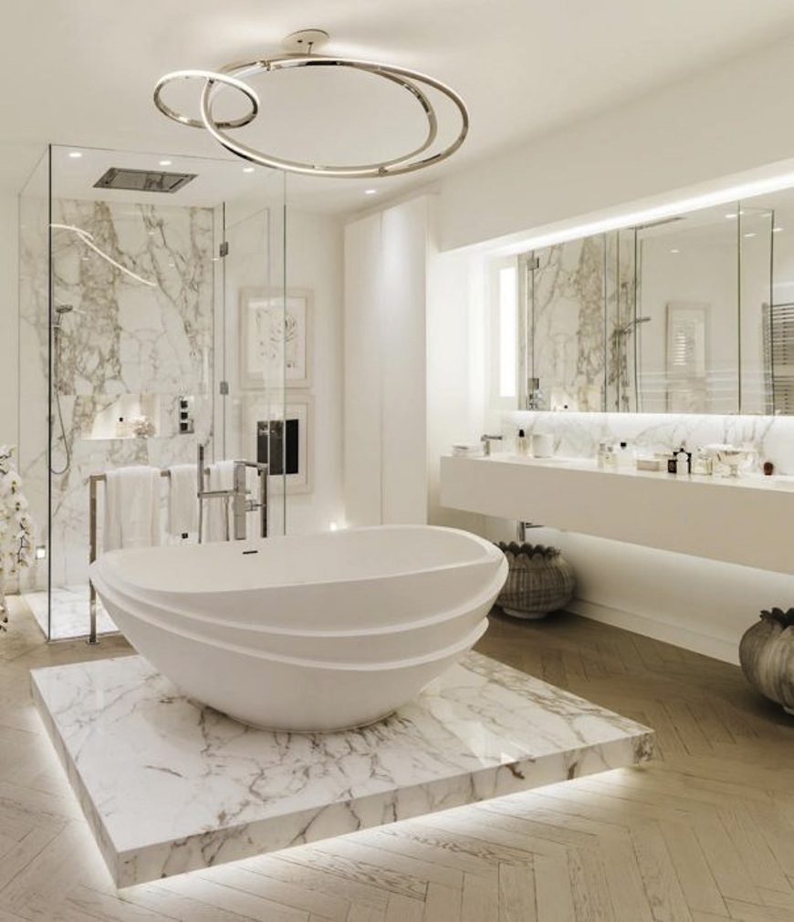 Luxury bathrooms: Top 13 stunning White Bathrooms To Make You Instantly Feel Serene