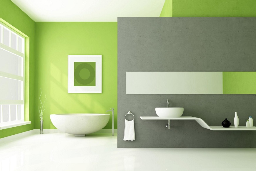 Luxury Bathrooms: Bathroom Decoration With Greenery, Pantone Of The Year 2017