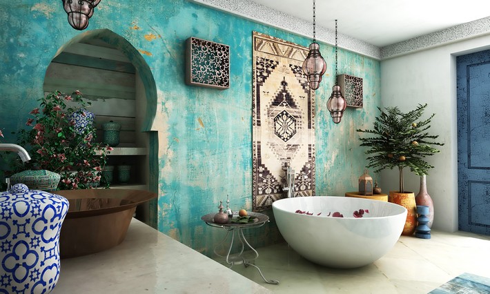 Be Inspired By Beautiful Moroccan Bathroom Decor Ideas ➤ To see more news about Luxury Bathrooms in the world visit us at http://luxurybathrooms.eu/ #luxurybathrooms #interiordesign #homedecor @BathroomsLuxury @bocadolobo @delightfulll @brabbu @essentialhomeeu @circudesign @mvalentinabath @luxxu @covethouse_