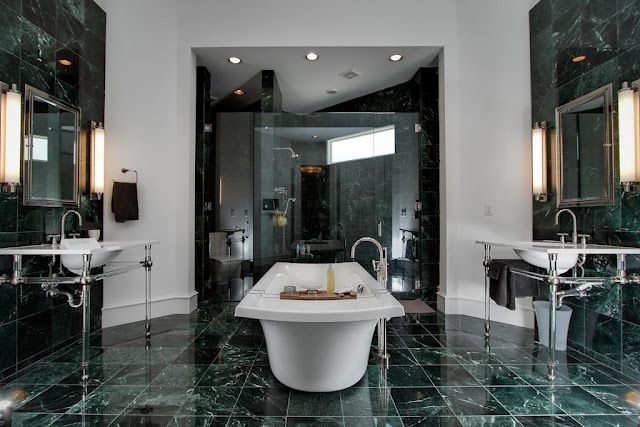Green Marble Bathroom Ideas for This Spring | Maison Valentina Blog