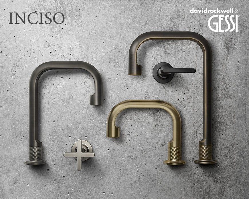 The Warm Modern Inciso Bathroom Designs by David Rockwell for Gessi 1
