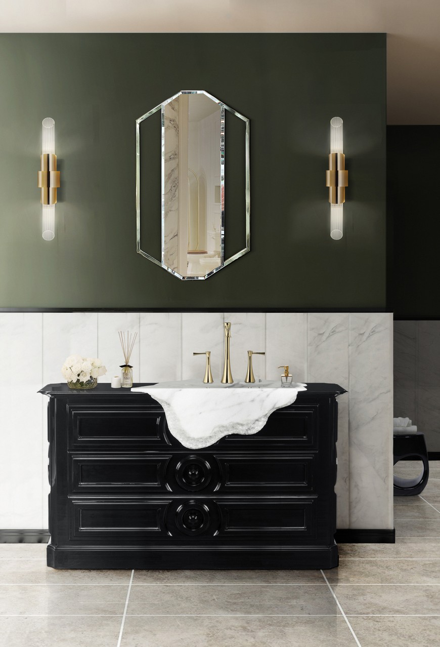 Create an Harmonious Bathroom Decor Using Different Olive Green Shades 2