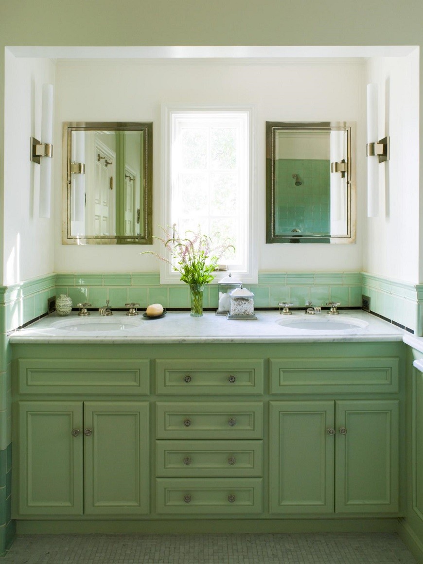Create an Harmonious Bathroom Decor Using Different Olive Green Shades 5